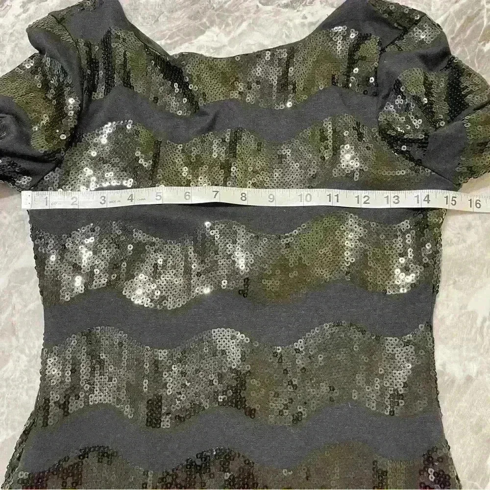 As U Wish Dress Womens Small Black Mini 3/4 Sleeves Party Cocktail Night Out - Picture 4 of 10